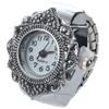 Finger Ring Watch Silver Color Ring Watch for Women Men Unique Design Vintage Retro Ring Watch