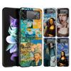 Чехол для телефона Z Flip 4 для Samsung Galaxy Z Flip 3 5G ZFlip3 Flip3 zflip Flip4 Твердый чехол Мона Лиза Ван Гог Картина маслом Арт-ракушка