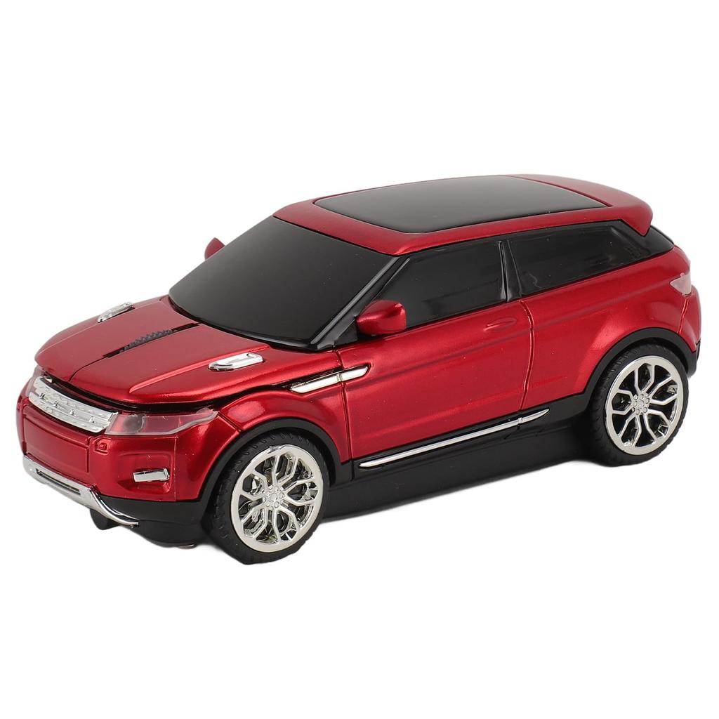 Cool 3D Sports Car Shape Wireless Gaming Mouse with USB 1600 DPI Wireless Car Mouse for and Gaming 2.4GHz Receiver, PC, Computer, Laptop, (Red)