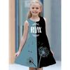 Girls Round Neck Sleeveless Vest Dress Dress Dresses Lovely Splicing Collision Colour Princess Dress 3D Digital Printing