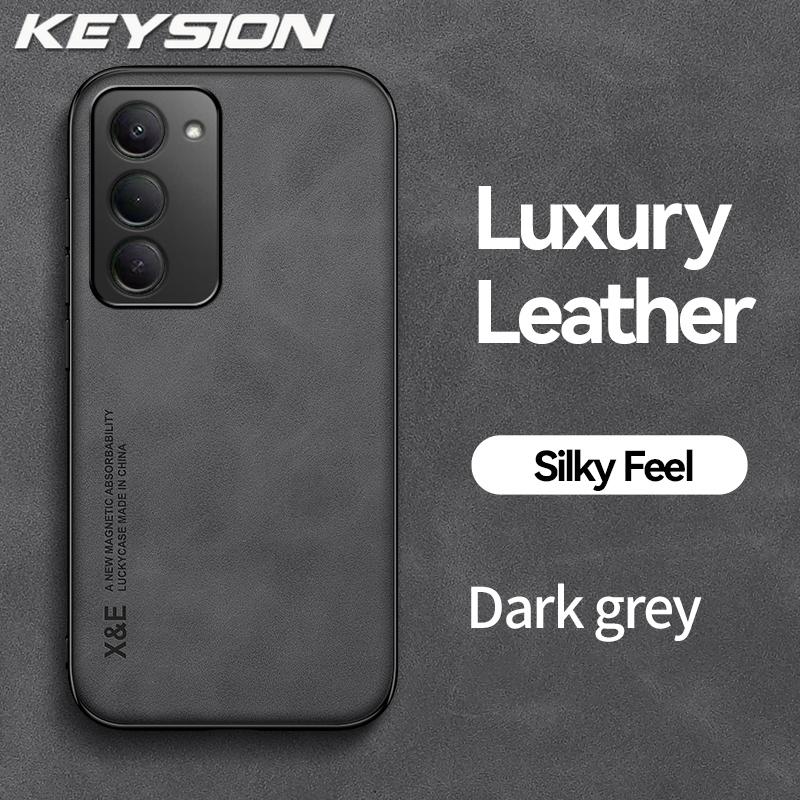 KEYSION Роскошный ретро чехол из ПУ кожи для Redmi 15 5G 169,5 мм Мягкий силикон+ПК Ударопрочная накладка для телефона Xiaomi Redmi 15 5G