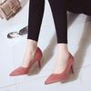 Large Size High Heels New Pointed Stiletto Suede Wild Four Seasons Single Shoes Female Tide