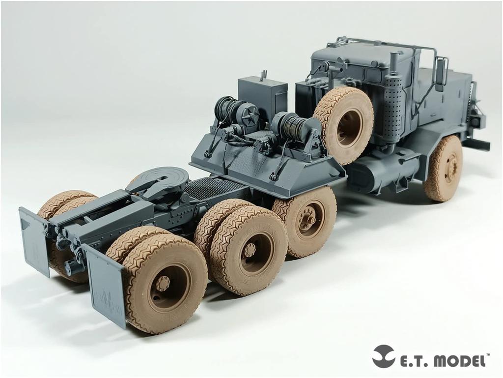 ET Model 1/35 Scale Modern US Army M911 C-HET (8x6) Tank Transport Truck with Weight-Deforming Tires for Meng Models, Plastic Model Parts P35-118