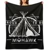 Native American - Proud To Be Mohawk Throw Blanket Thermal for babies Blankets For Sofas Luxury Brand Blankets