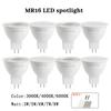 10 шт. MR16 GU5.3 Светодиодная лампа-спот Лампа AC 110V 220V 12V Лампы Spot Light Замена 50-ваттной галогенной лампы Домашнее Освещение