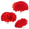 Inner Cap Muslim Hijab Caps Turban Big Flower Hat Fashion National Turban Hat  Women