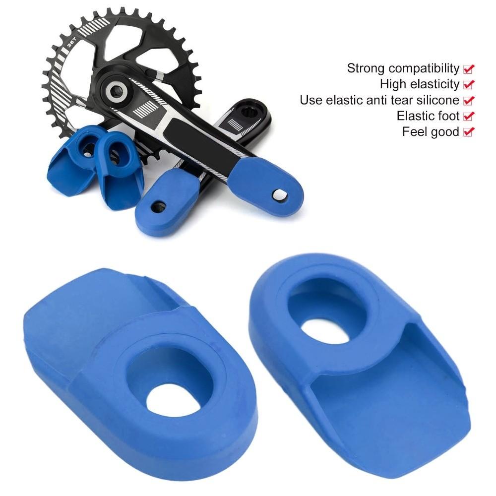 2PCS Anti-Friction Bicycle Crank Protector Soft Bike Crank Boot  For Mountain Bike,Road Bike