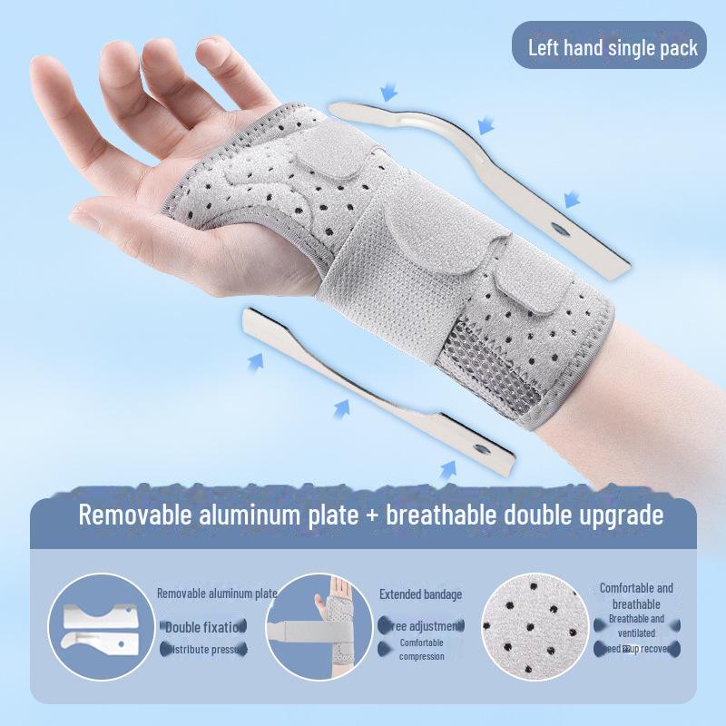 Dual Aluminum Plate Wrist Brace and Support Strap