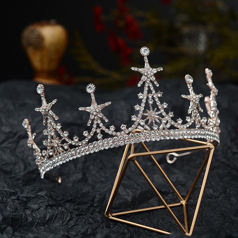 Свадебная корона тиара новый стиль свадебная атмосфера круглая барочная корона свадебное платье