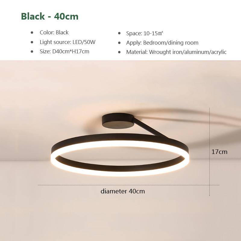 Modern Minimalist Ring Led Ceiling Chandelier Dimmable for Dining Living Room Center Table Bedroom Lusters Luminaires Decor Lamp