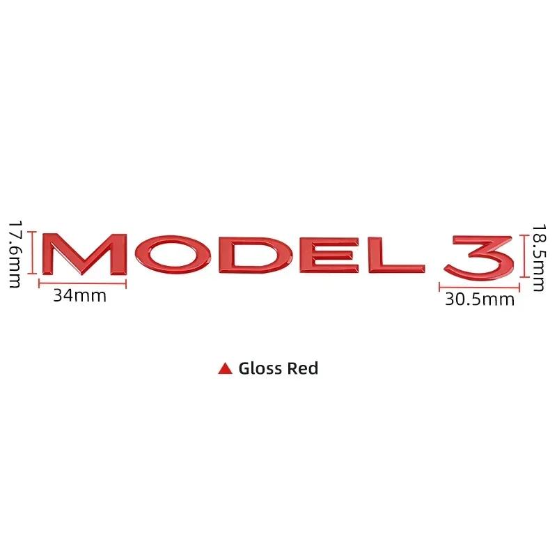 Car Sticker Tesla 3D ABS Chrome Rear Trunk Logo Emblem Badge Sticker Decal Accessory For Tesla Model 3 Y Accessories