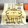 Pom Pom Purin Printed Blanket Kawaii Dog Cartoon Flannel Fluffy Soft Blanket for Adult Plush Sofa Picnic Beach Towel
