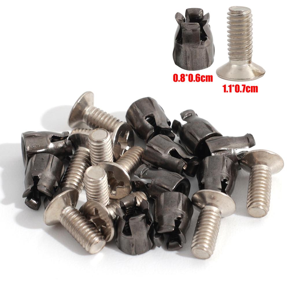 100/10x Strong Hardware Expansion Nut Cabinet Hinge Mounting Kit Sturdy Easy Install Tool Drawer Door Repair Fastener Furniture