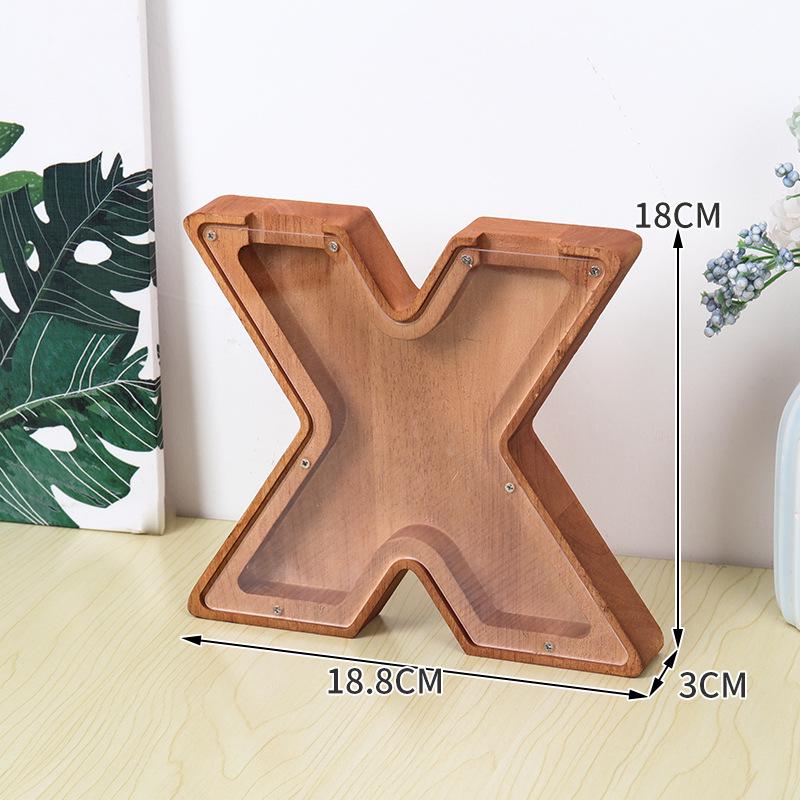 Деревянная и акриловая копилка для детей с алфавитом - прозрачный дизайн животных