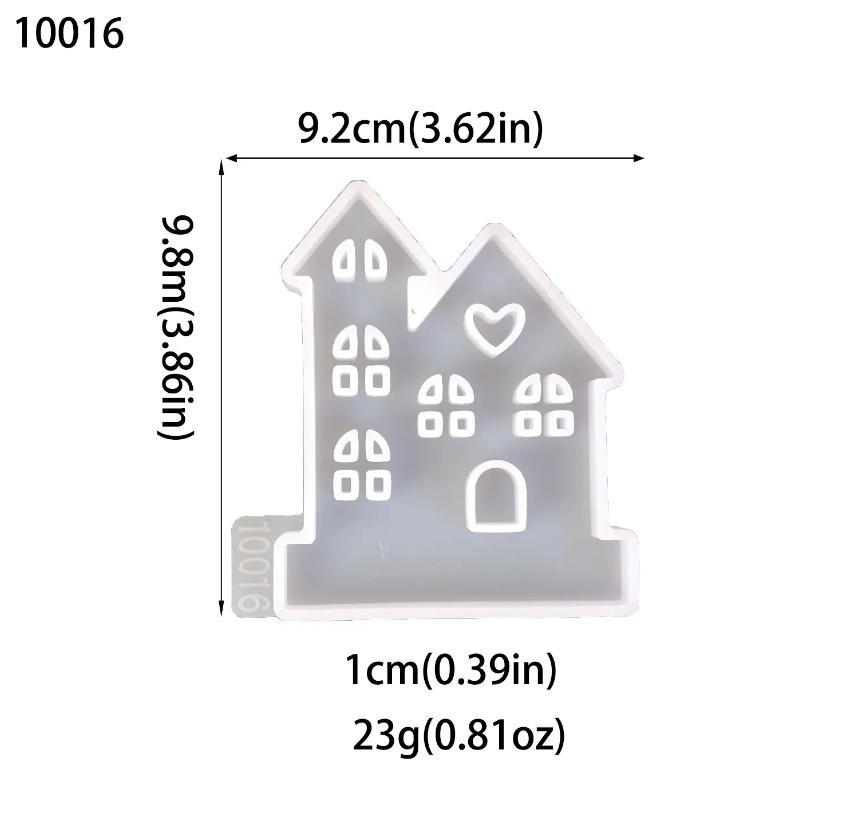 DIY Heart House Candlestick Silicone Mold Window Houses Tea Light Candle Holder Craft Gift Making Resin Gps Molds Home Decor
