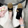 Spring, Summer and Autumn Flat Bottom Flat with Women's Shoes Large Size Single Shoes 35-43 Hundreds of Bow Leopard Print