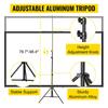 Tripod Projector Screen with Stand 110inch 16:9 4K HD Projection Screen Stand Wrinkle-Free Height Adjustable Portable Screen for Projector Indoor &