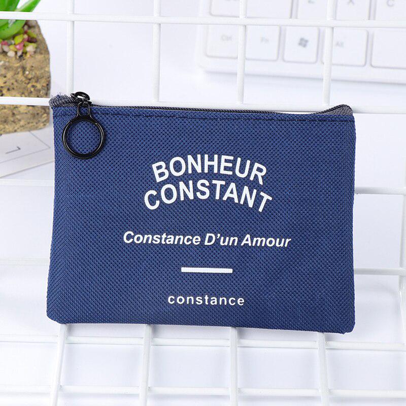 1PC Unisex Canvas Purse Card Key Mini Purse Pouch Small Zipper Coin Purse Card Holder Wallet