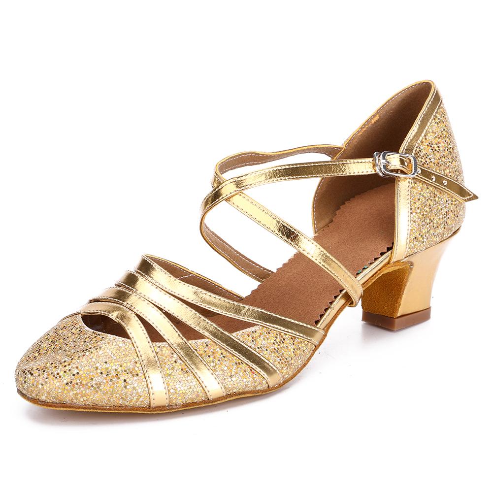 Fashion Women Latin Dance Shoes Waltz Tango Salsa Modern International Standard Dance Shoes Low Heel 4cm Soft Sole Indoor