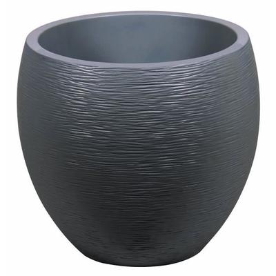 Круглый горшок для цветов Egg Ø 50 см - EDA - Графит - 46 л - Ø 50 x В. 45 см - Антрацитовый