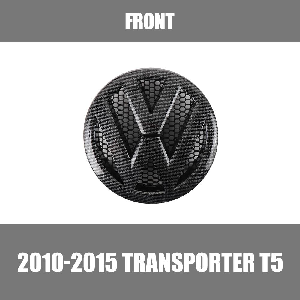 YNEPB1 1/2pcs Car Front Rear Trunk Logo Emblem Badge Sticker Decoration For Volkswagen VW Transporter T5 2010 2011 2012 2013 2015 2014