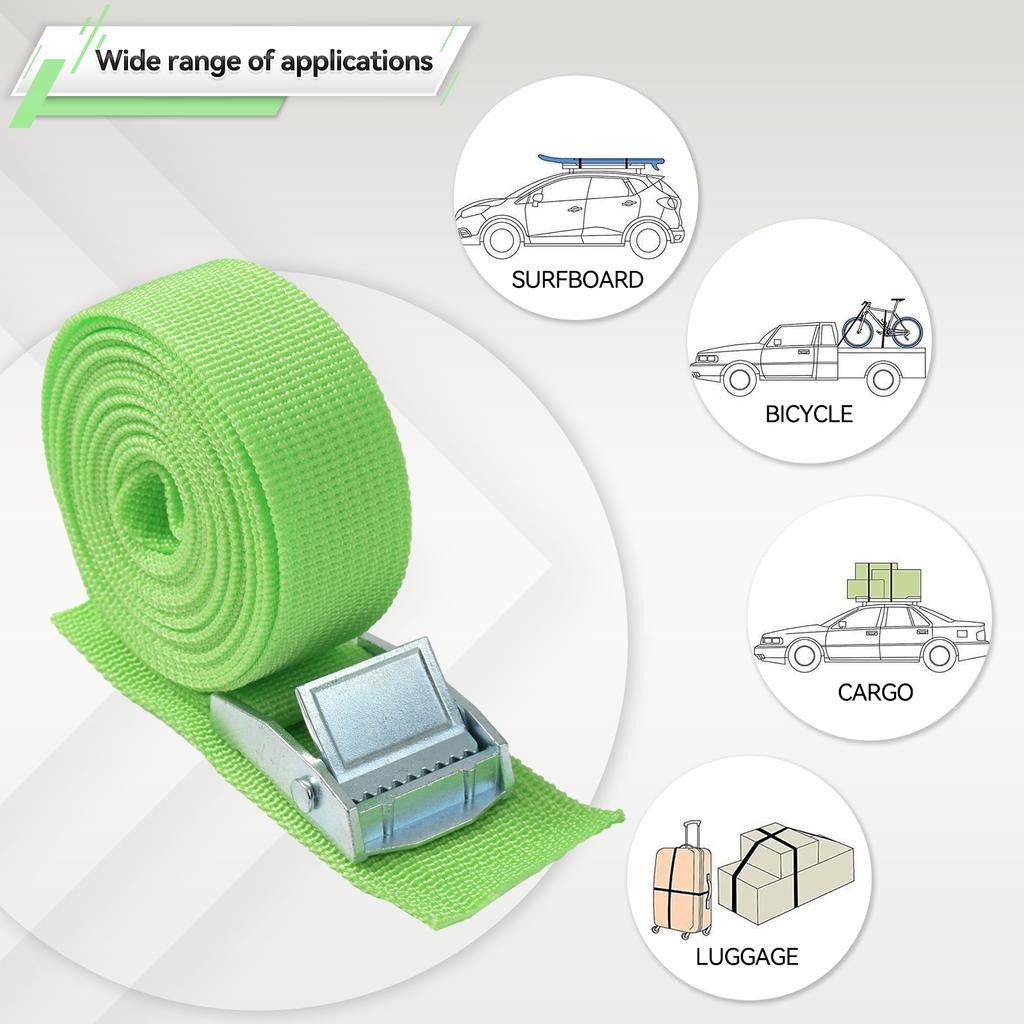 6 шт. 2,5 м крепежные ремни кулачковая пряжка нейлон быстросъемный грузовой стяжной ремень багажник на крышу автомобиля багаж байдарка каноэ гамак