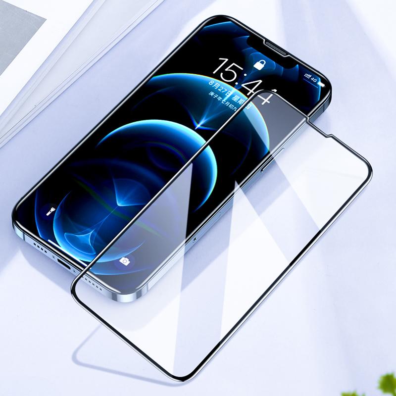 KEYSION Защитное закаленное стекло для iPhone 13 Pro Max 12 11 Pro, полная защита экрана для iPhone 13 mini SE2 XR X XS Max