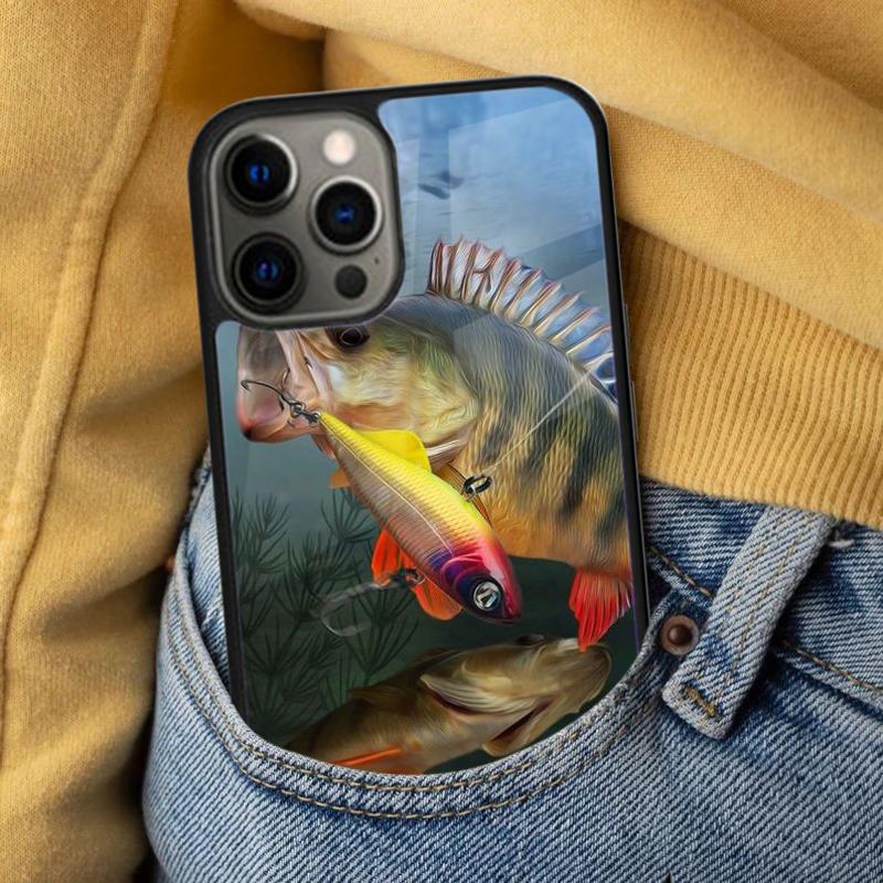 Fishing Painting Soft Phone Case for iPhone 17 Air 16e Pro max 15 Pro 13 14 Plus 11 12 MagSafe Magnetic Coque