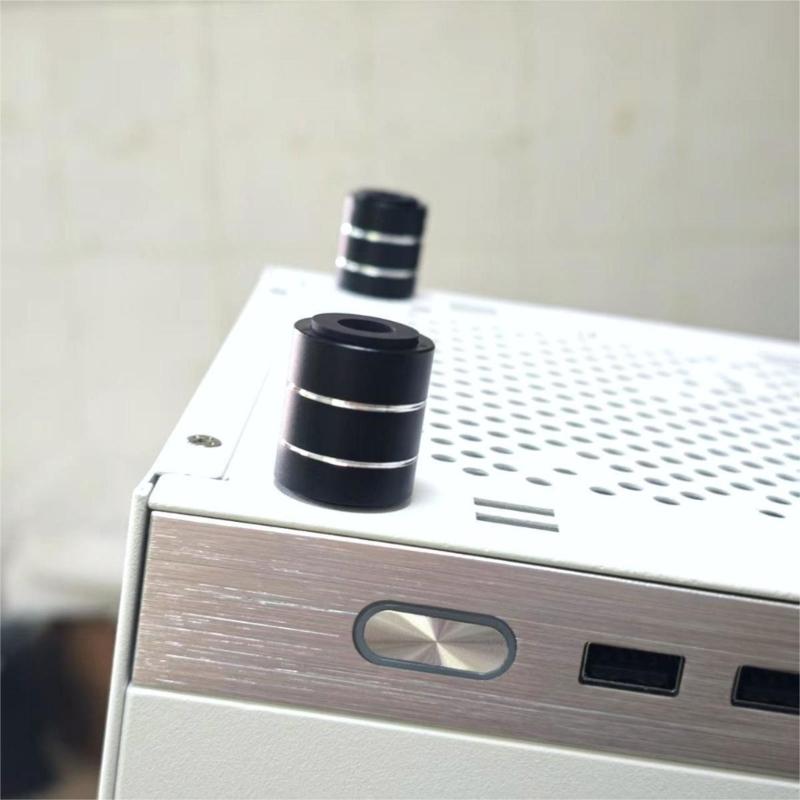 Aluminum PC Chassis Amplifier Feet Shock Absorbing Amplifier Pad Heat Dissipation Increased Height Stand Base