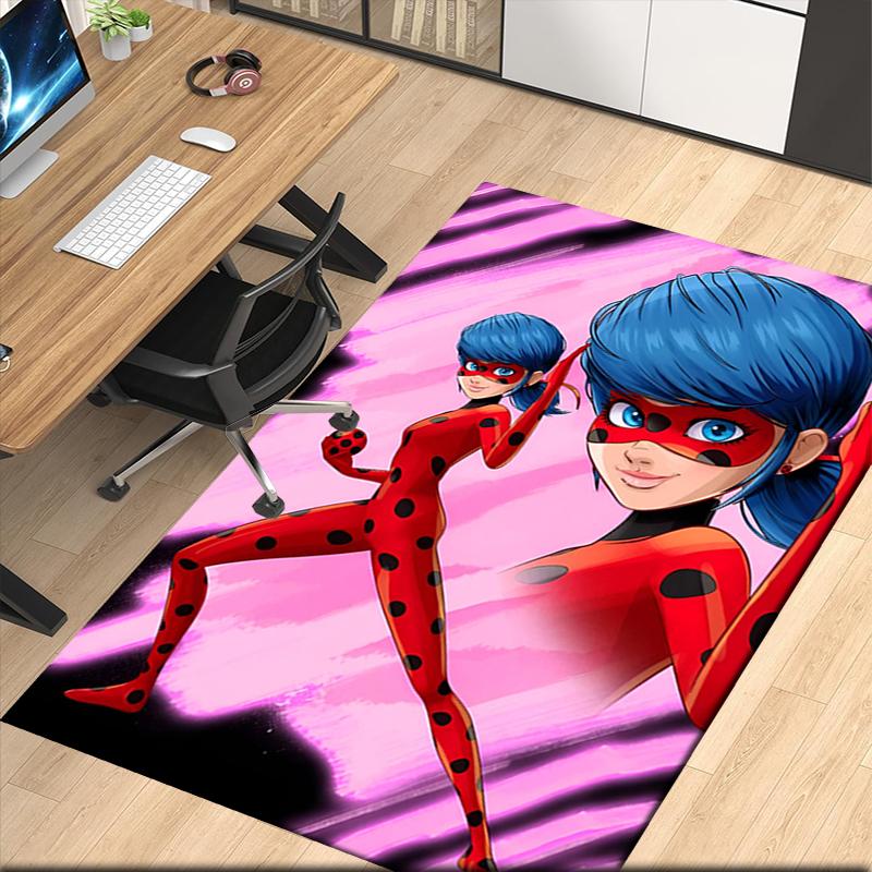 Ladybug Printed Carpetrugfor Office Chair Living Room Bedroom Kitchen Room Decor Gifts