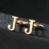 Men's French Shirt Shirt Cuff Links 26 Letters A-Z Cufflinks Gold Color For Men Gift High Quality