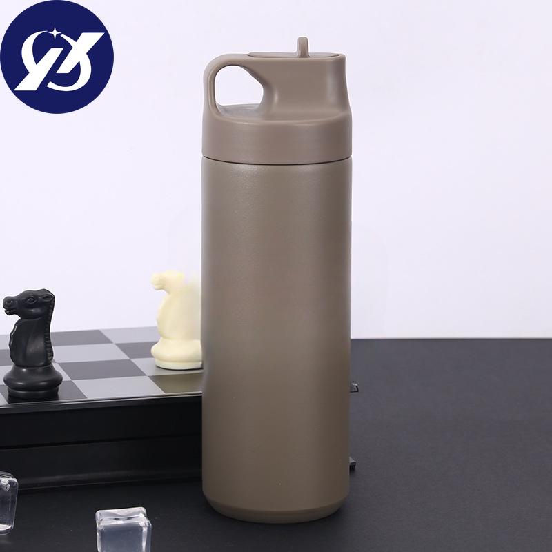 Кружка большой емкости. Спортивный чайник на открытом воздухе из нержавеющей стали 304 для мужчин и женщин. Портативные высококачественные чашки для воды с соломинкой.