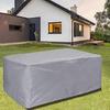Garden Furniture Cover, Waterproof, Windproof, Anti-UV Tarpaulin, Rectangular 210D Oxford Fabric Protective Cover, Grey, 115 x 115 x 70 cm GROOFOO