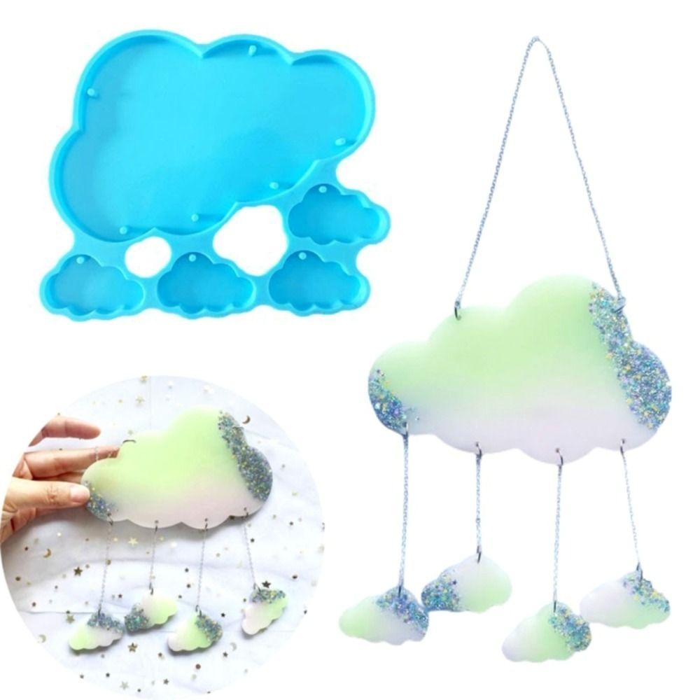 New Crystal Epoxy DIY Crafts Mold Door Hanging Cloud Combination Pendants Mold Handmake Earring Silicone Molds DIY