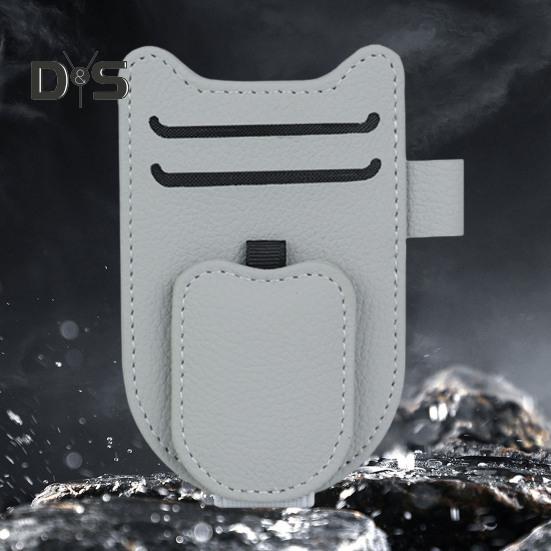 Универсальный зажим для козырька, многофункциональный автомобильный органайзер для солнцезащитных очков, магнитный держатель из искусственной кожи для большинства транспортных средств