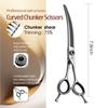 Fenice CIQ Professional 7.0/7.5 Inch JP440C Dog Grooming Scissors Curved Chunker /Thinning Scissors for Dogs Cats and Other Pets