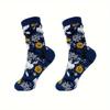 2pairs Cartoon Bat Pumpkin Pattern Unisex Socks Funny Costume Accessories Crew Socks  for Men Women