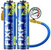 Fixfy 2-в-1 Набор для заправки кондиционера, 500 мл - 2 больших баллона + шланг R134A
