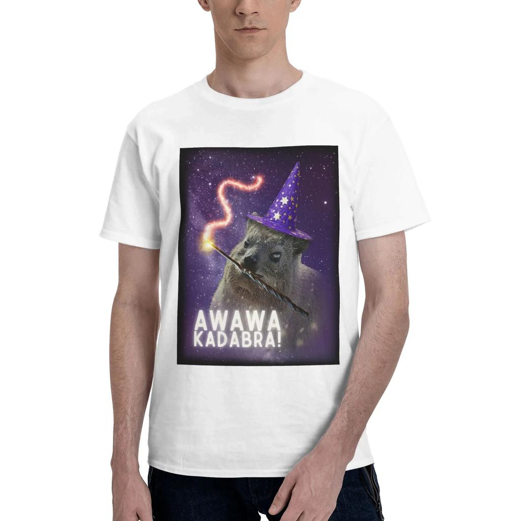 Awawa Kadabra Rock Hyrax Wizard 100 Cotton TShirt Mens Funny T Shirts Men Crew Neck Short Sleeve S6XL