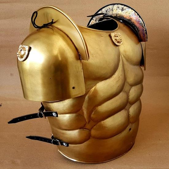 Roman Muscle Jacket Medieval Front and Back Jacket Spartan Shoulder Set Wearable Jacket Armor for LARP, Cosplay Best Gift