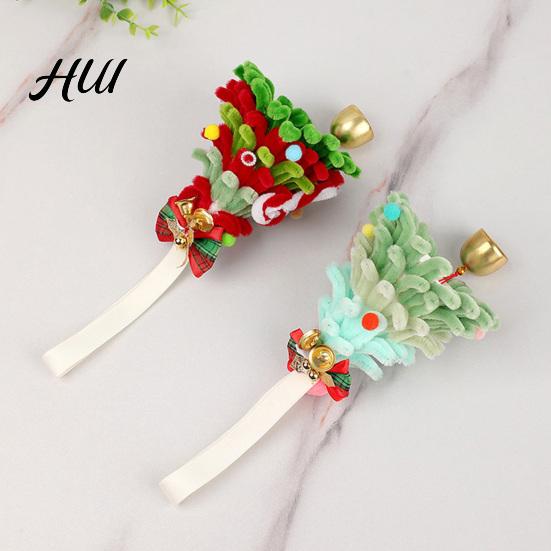 Handmade Holiday Decorations Mini Pipe Cleaner Christmas Tree Ornament, Chenille Stem Xmas Window Display Decor Craft with Bells, Hanging Decoration