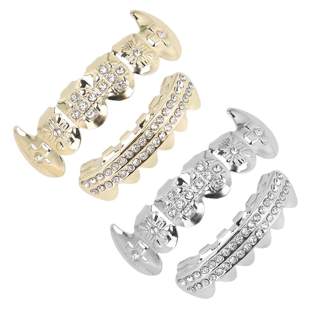 Гальванический набор вставных зубов в стиле хип-хоп, многоразовый неувядающий Хэллоуин, фестиваль, украшение для зубов, скобка