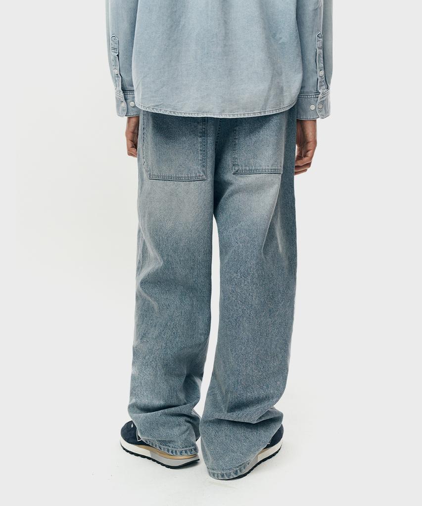 INTEMPOMOOD Campus Wide Washed Jeans_Light Blue
