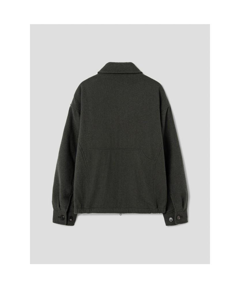 Shift.G Wool Blended Overfit Blouson Khaki