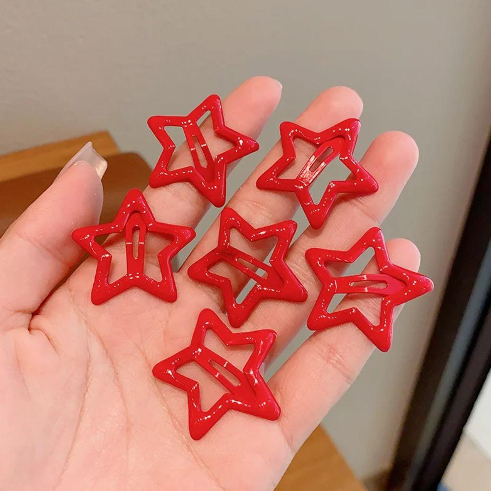 6 шт./набор Милые цвета Детские заколки для волос для девочек Блестящие звезды Женские заколки для волос Новые Детские Сладкие заколки