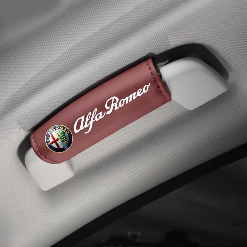 Автомобильные наклейки Для Alfa Romeo Для Alfa Romeo Giulia Stelvio Giulietta 156 159 147 Mito Кожаная накладка на крышу автомобиля Подлокотник Ручка для открывания