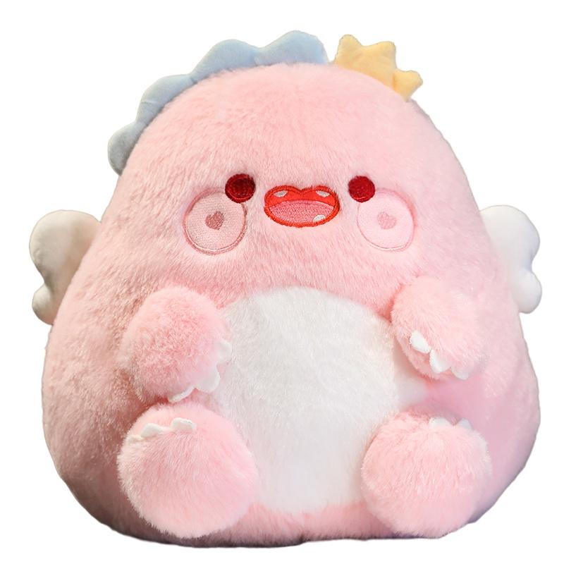 Милая плюшевая игрушка-подушка Ангел Динозавр для детей, набивка ПП-хлопком, мягкая ткань, идеальный подарок на день рождения, 30*26см