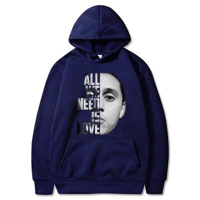 Осенне-зимняя толстовка Canserbero Мужская модная с принтом лица рэп-исполнителя Спортивная одежда Повседневная уличная одежда Ежедневная теплая толстовка