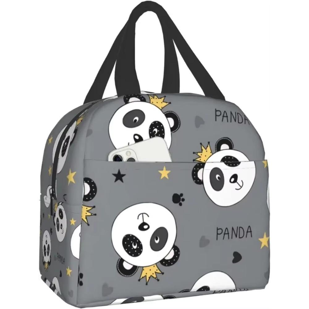 Сумка для обеда Panda Girl Panda Boy для женщин, девочек, детей, термосумка для пикника, термосумка для школы, работы, путешествий