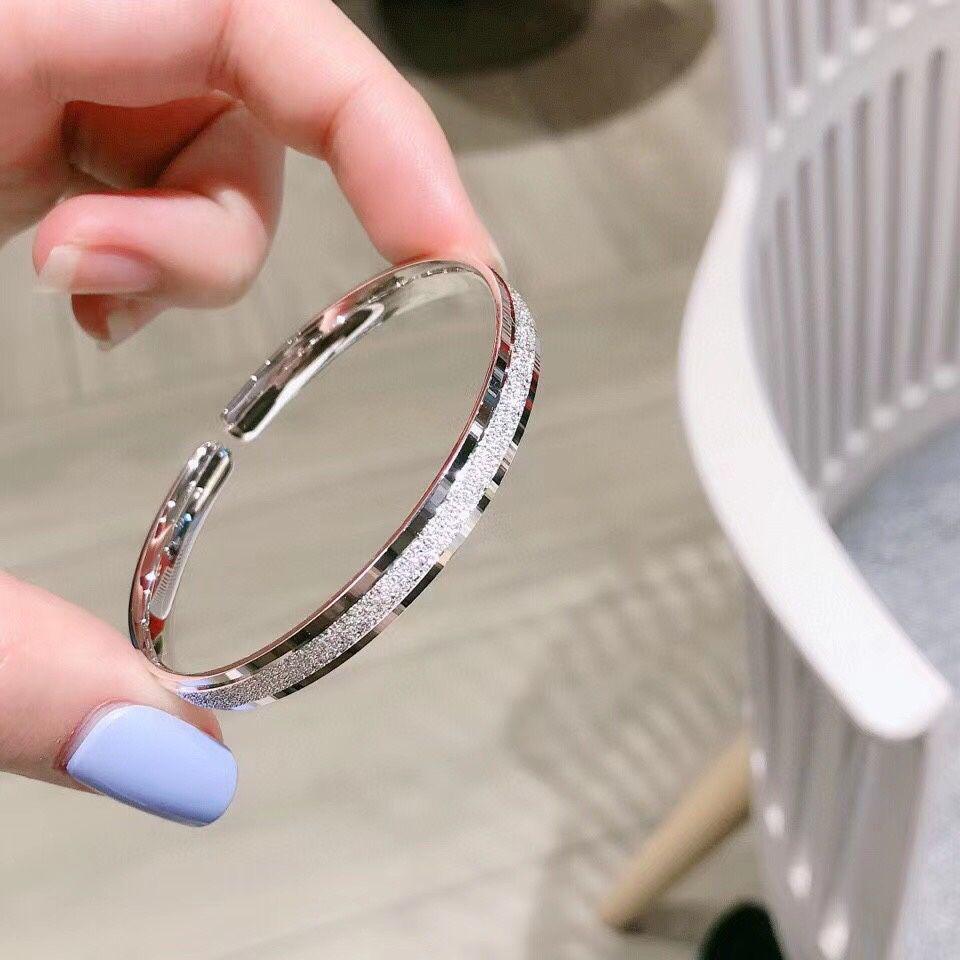 999.9 Pure Silver Bangle - Women's Sterling Silver Bracelet, Qixi Valentine's Day Gift for Wife or Girlfriend